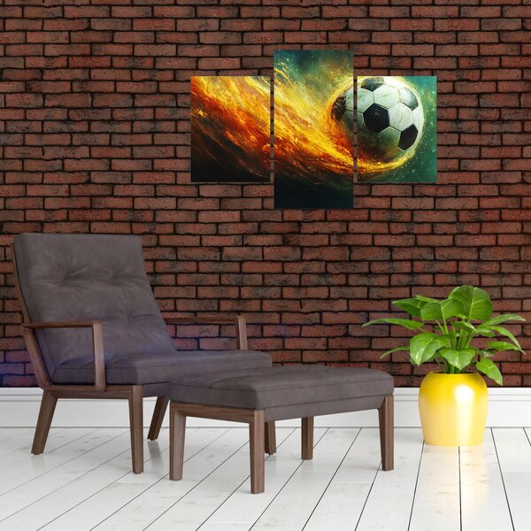 Slika - Nogometna lopta u letu (90x60 cm)