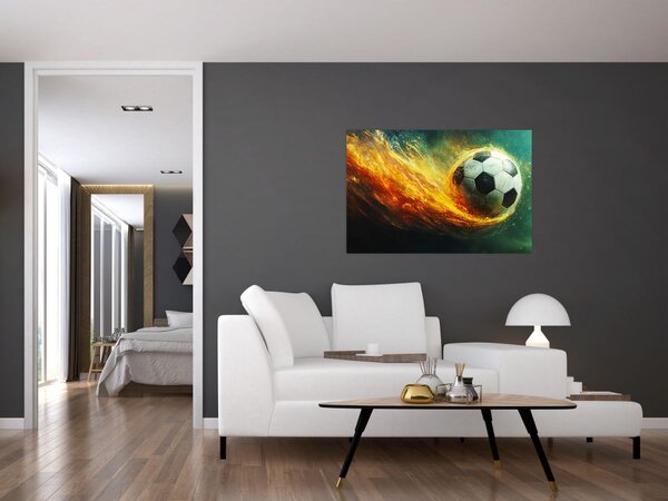 Slika - Nogometna lopta u letu (90x60 cm)