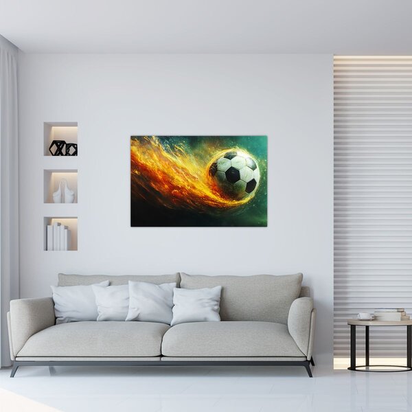 Slika - Nogometna lopta u letu (90x60 cm)