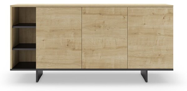 Niska komoda u dekoru hrasta u prirodnoj boji 170x80 cm Cequoia – Marckeric