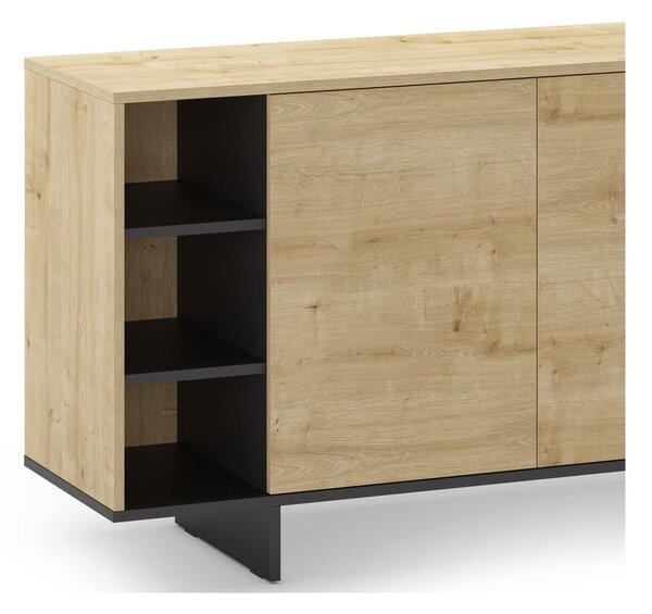 Niska komoda u dekoru hrasta u prirodnoj boji 170x80 cm Cequoia – Marckeric