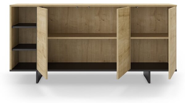 Niska komoda u dekoru hrasta u prirodnoj boji 170x80 cm Cequoia – Marckeric
