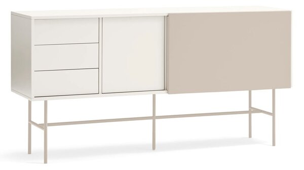 Bež/krem niska komoda s kliznim vratima 180x91 cm Nube – Teulat