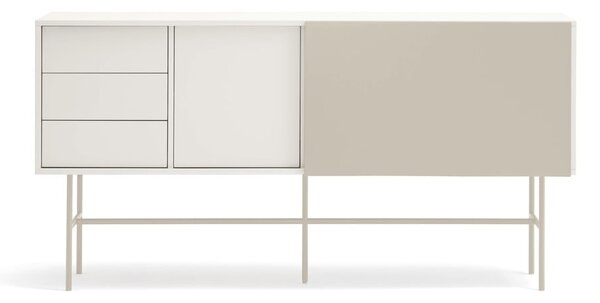 Bež/krem niska komoda s kliznim vratima 180x91 cm Nube – Teulat