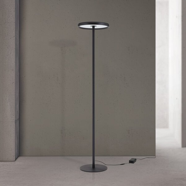 ORION KANT LED podna lampa, crna, visina 185 cm, CCT, prigušivanje gore/dolje, prigušiva, Crno, Dnevni boravak/blagovaonica, Stanite zračeći prema dolje