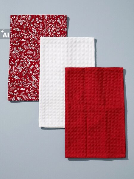 Sinsay - Kuhinjske krpe s božićnim motivom 3 pack