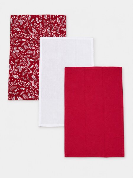 Sinsay - Kuhinjske krpe s božićnim motivom 3 pack