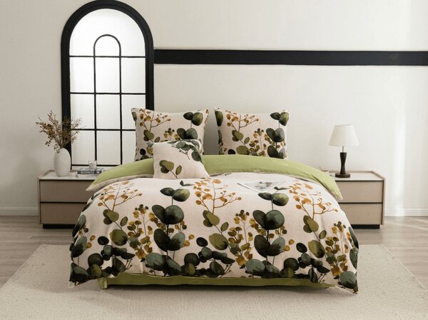 Dvostrana posteljina DUO SENSE EUCALIA šarena mikropliš/flanel Dimenzije posteljine: 70 x 90 cm | 140 x 220 cm