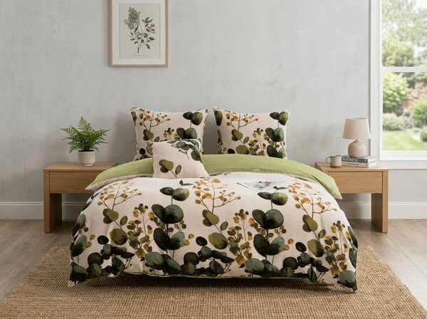 Dvostrana posteljina DUO SENSE EUCALIA šarena mikropliš/flanel Dimenzije posteljine: 70 x 90 cm | 140 x 220 cm