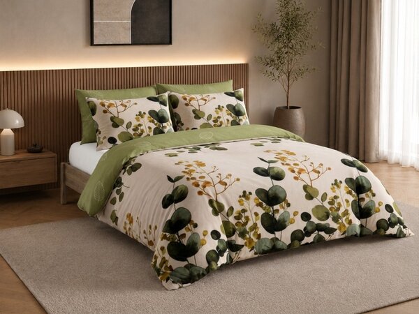 Dvostrana posteljina DUO SENSE EUCALIA šarena mikropliš/flanel Dimenzije posteljine: 70 x 90 cm | 140 x 220 cm