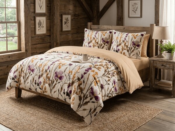 Dvostrana posteljina DUO SENSE MEADOWA šarena mikropliš/flanel Dimenzije posteljine: 70 x 90 cm | 140 x 200 cm