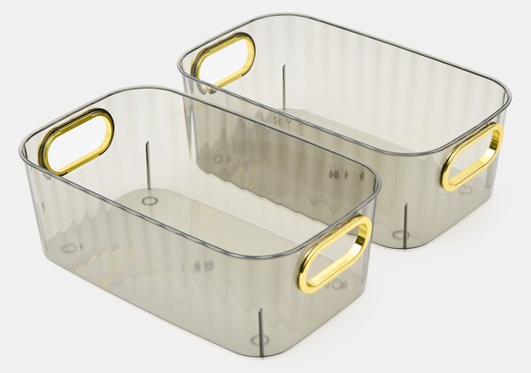 Sinsay - Poluprozirne posude za pohranu sa zlatnim ručkama 2 pack