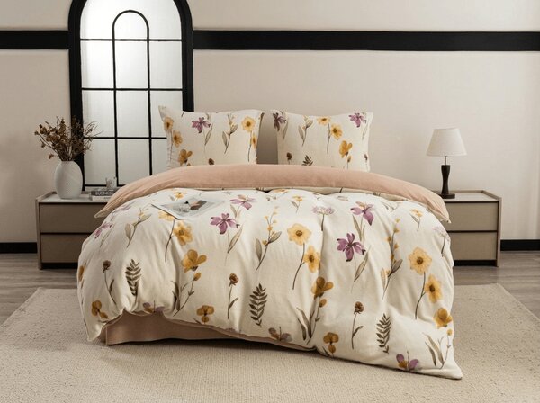 Obostrana posteljina DUO SENSE WILDELLA krem mikropliš/flanel Dimenzije posteljine: 70 x 90 cm | 140 x 220 cm