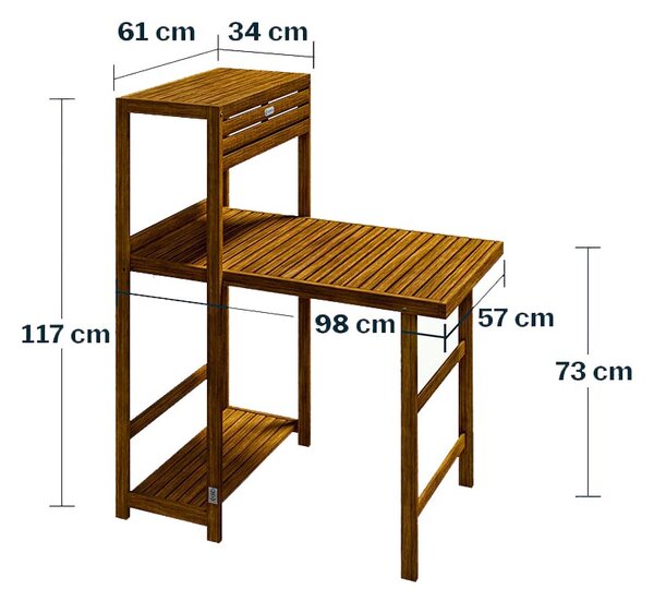 Casaria Sklopivi vrtni set od akacijevog drva