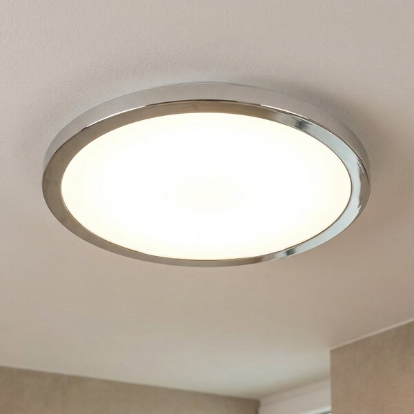 LIGHTME LED stropna svjetiljka Aqua Ø30,2cm krom, Metalik, kupaonica, Metal
