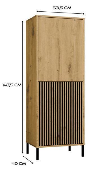 Ormarić Kamarussa Slim 2 (hrast artisan)