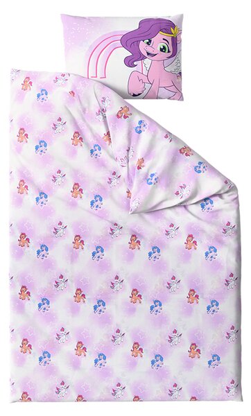 Dječja pamučna posteljina MY LITTLE PONY STARS bijela Dimenzije posteljine: 60 x 70 cm | 140 x 200 cm