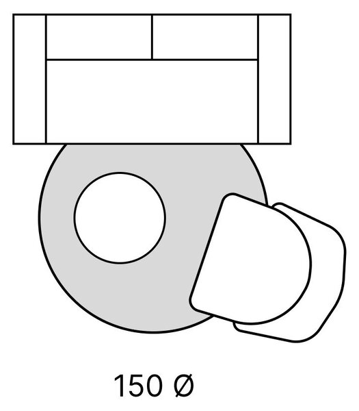 Zeleni okrugli vanjski tepih ø 150 cm - NORTHRUGS
