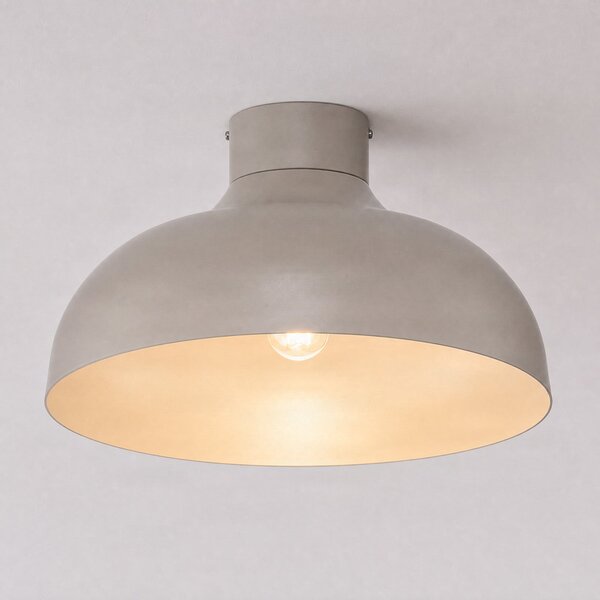 Luminex Stropna svjetiljka Basca, bež, metal, Ø 40 cm, E27, prigušiva, Bež, Dnevni boravak/blagovaonica, Metal