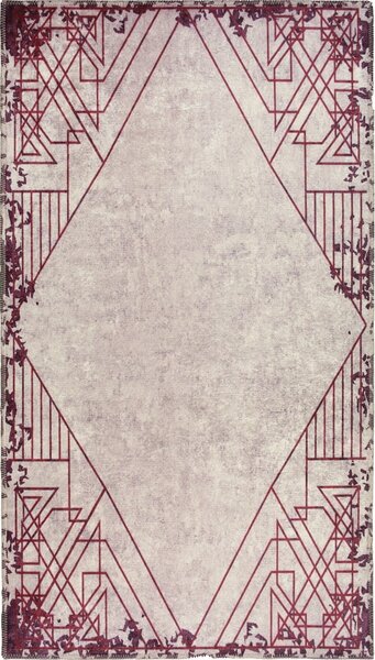 Crveno-krem perivi tepih 80x50 cm - Vitaus