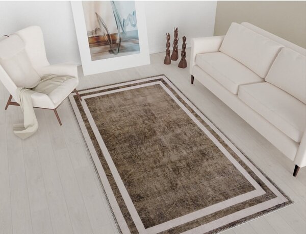 Smeđi perivi tepih 150x80 cm - Vitaus