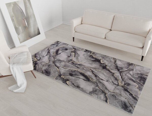 Sivi perivi tepih 80x50 cm - Vitaus