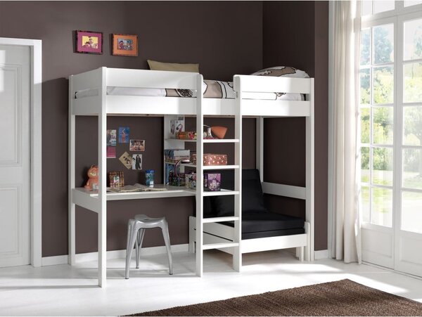 Bijeli povišeni dječji krevet 90x200 cm Pino - Vipack