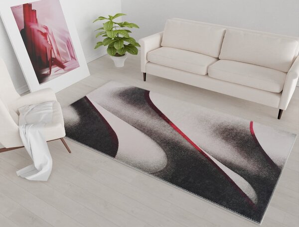 Bijelo-crni perivi tepih 180x120 cm - Vitaus