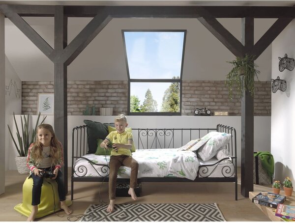 Crni dječji krevet 90x200 cm Alice - Vipack