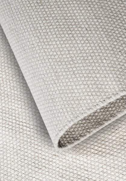 Krem ručno rađena staza od mješavine vune 80x200 cm Pradesh Natural White – Elle Decoration