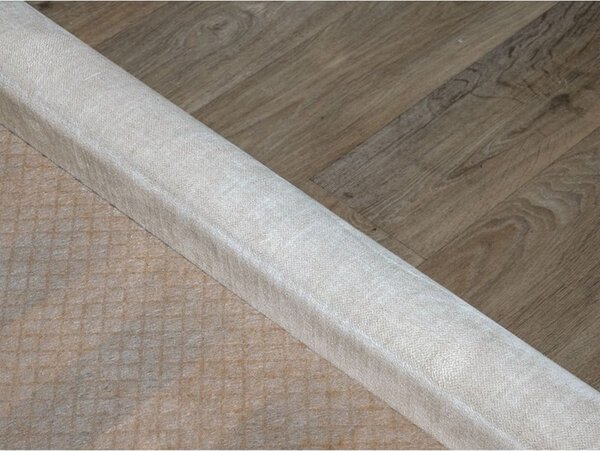 Bračni krevet tapeciran bež samtom s prostorom za pohranu s podnicom 160x200 cm Jade - Bobochic Paris