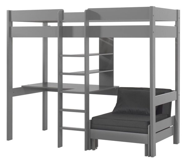 Sivi povišeni dječji krevet 90x200 cm Pino - Vipack