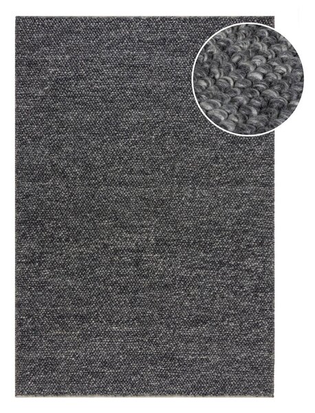 Tamno sivi ručno rađen tepih od mješavine vune 160x230 cm Minerals – Flair Rugs