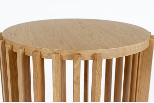 Pomoćni stolić Oakman Drum hrast, ø 53 cm