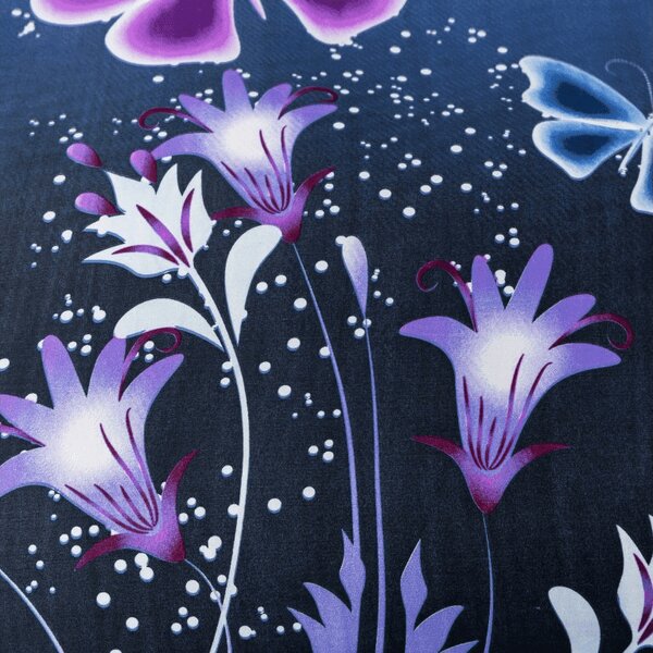 Posteljina od mikrovlakana VIOLET BUTTERFLY tamno plava Dimenzije posteljine: 70 x 90 cm | 140 x 200 cm