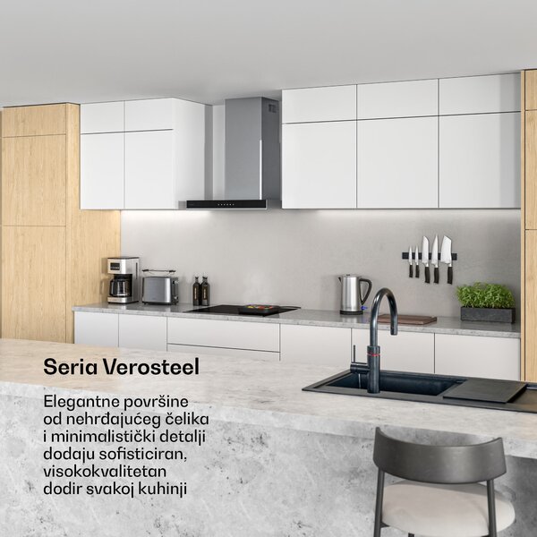 Klarstein Verosteel indukcijska ploča za kuhanje + Verosteel napa | 60 cm