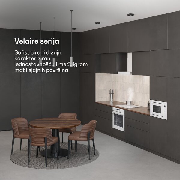 Klarstein Ugradbena mikrovalna pećnica Velaire s roštiljem | Roštilj 1200 W | Mikrovalna pećnica 850 W | 60 cm