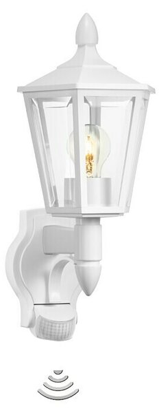 Steinel Vanjska zidna svjetiljka sa senzorom (60 W, 240 x 190 x 410 mm, Bijele boje, IP44)
