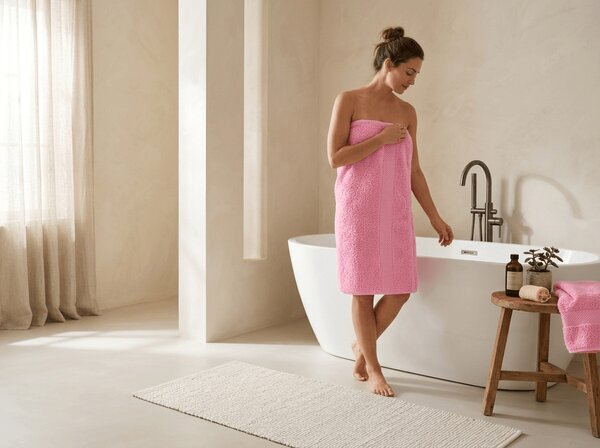 Ručnik EMBORIA 70x140 cm roze, 100% pamuk