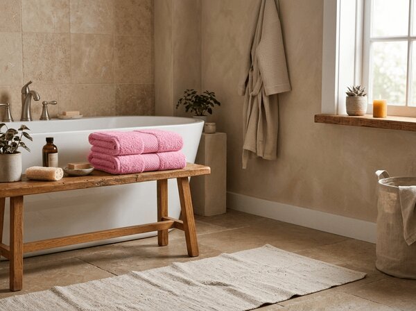 Ručnik EMBORIA 70x140 cm roze, 100% pamuk