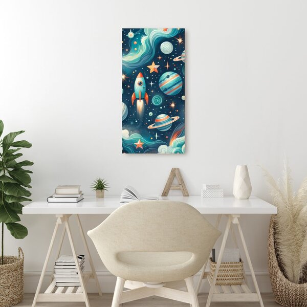 Slika šareni planeti i zvijezde