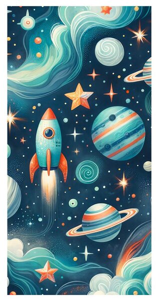 Slika šareni planeti i zvijezde