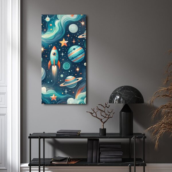 Slika šareni planeti i zvijezde