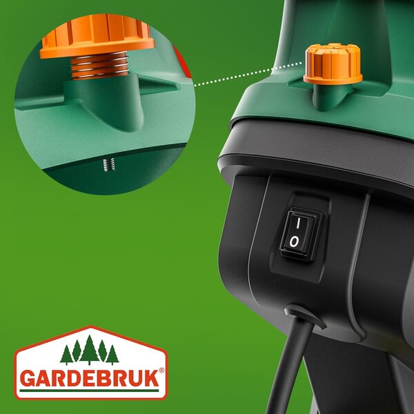 Vrtna sjeckalica za grane VAVRO, 2400W, 50l, crno/zelena Gardebruk