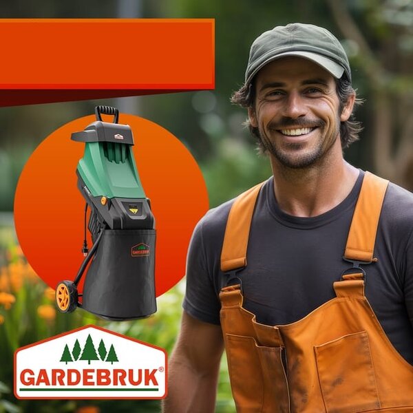 Vrtna sjeckalica za grane VAVRO, 2400W, 50l, crno/zelena Gardebruk