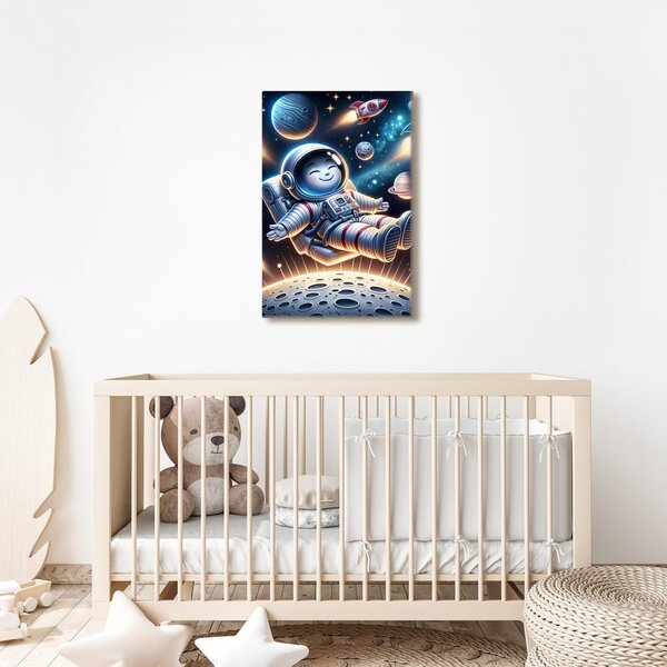Slika sretan astronaut u svemiru