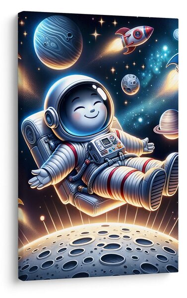 Slika sretan astronaut u svemiru