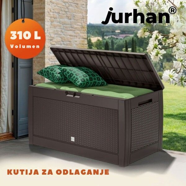 Kutija za pohranu RATO, 310 l, 119x48x60 cm, smeđa Prosperplast