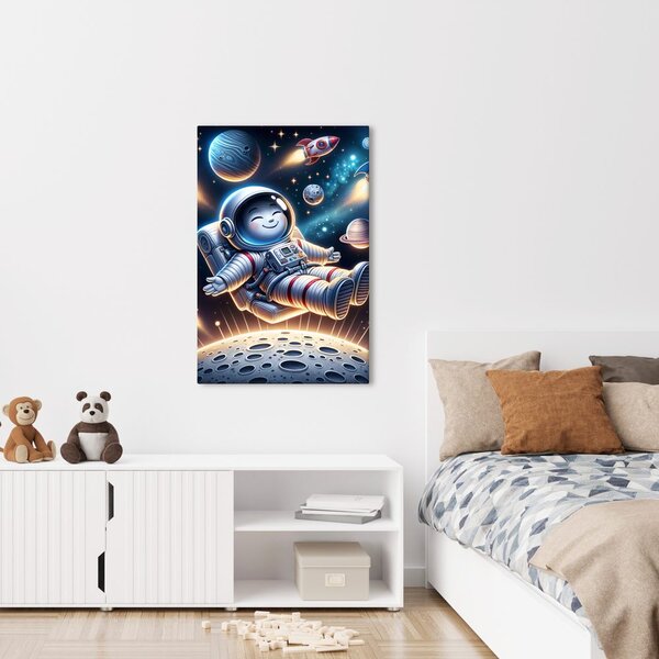 Slika sretan astronaut u svemiru