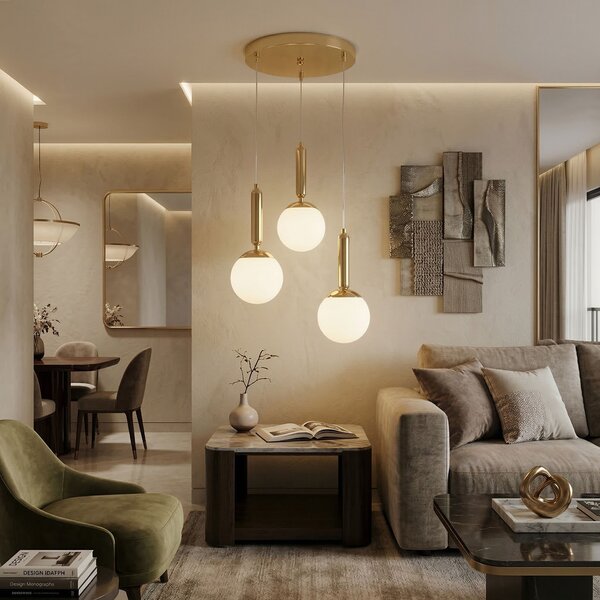 VISEĆA STROPNA LAMPA G179-3CP GOLD
